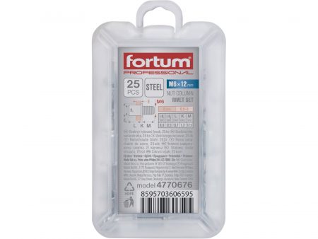 Blindnietschraube Stahl, M6x12mm, 25 St., Fortum – Bild 4